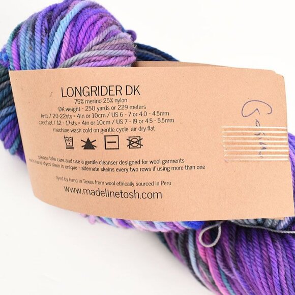 MadelineTosh Longrider DK Yarn Merino Wool Nylon 250 Yds Gosia - Picture 3 of 3